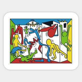 Haring Guernica Sticker